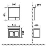  Bộ tủ Lavabo hợp kim Nhôm chịu nước Eurolife BLV-AL01 (Trắng nâu) 