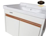  Bộ tủ Lavabo hợp kim Nhôm chịu nước Eurolife BLV-AL01 (Trắng nâu) 