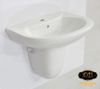  Chậu Lavabo sứ men Nano tuyết chân treo Eurolife LVB-01 (Trắng) 
