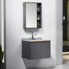  Bộ tủ Lavabo rửa mặt chất liệu Inox 304 kháng nước Eurolife BLV-IN03 ( Nâu sậm) 