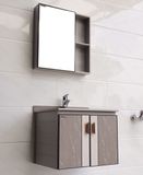  Bộ tủ Lavabo rửa mặt chất liệu Nhôm kháng nước, mặt đá Eurolife BLV-AL15 ( Nâu nhạt) 