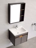  Bộ tủ Lavabo rửa mặt chất liệu Nhôm kháng nước Eurolife BLV-AL16 ( Nâu nhạt) 