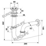  Bộ xả nhấn Lavabo Eurolife EL-XN01 (Trắng bạc) 