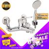 Bộ vòi sen nóng lạnh chân ngoài Đồng mạ Chrome Eurolife EL-6001-New (Trắng bạc)