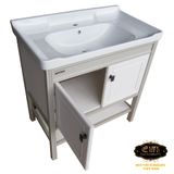  Bộ tủ Lavabo Nhựa - Carbon chịu nước Eurolife BLV-NC03 (Trắng xám) 