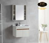  Bộ tủ Lavabo hợp kim Nhôm chịu nước Eurolife BLV-AL03 (Trắng nâu) 