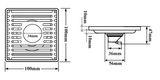  Hố ga thoát sàn Inox SUS 304 chống hôi có đường thoát cho máy giặt Eurolife EL-HG05 (trắng bạc) 
