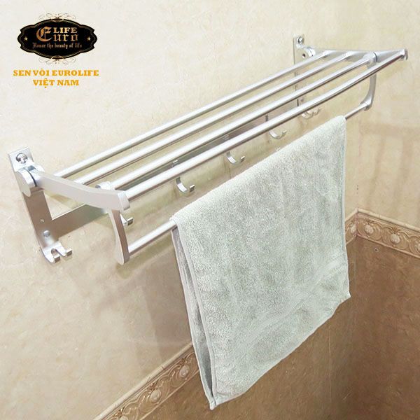  Kệ treo khăn tắm Nhôm đa chức năng Eurolife EL-B9 (Trắng) 