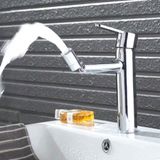  Vòi Lavabo nóng lạnh điếu cao thông minh, chất liệu Đồng mạ Chrome Eurolife EL-D24 (Trắng bạc) 