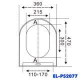  Nắp bồn cầu đóng êm Eurolife EL-PS 2077 (Trắng) 