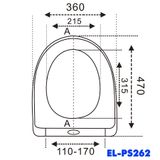  Nắp bồn cầu đóng êm Eurolife EL-PS 262 (Trắng) 