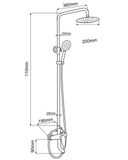  Bộ sen cây tắm đứng nóng lạnh Inox SUS 304 Eurolife EL-SC-IN02 