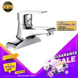  Vòi Lavabo nóng lạnh 2 chân Đồng mạ Chrome Eurolife EL-AZA03 (Trắng bạc) 