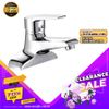 Vòi Lavabo nóng lạnh 2 chân Đồng mạ Chrome Eurolife EL-AZA03 (Trắng bạc)