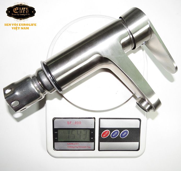  Vòi lavabo nóng lạnh Inox SUS 304 Eurolife EL-1102 (Trắng vàng) 