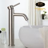  Vòi lavabo điếu nóng lạnh, Inox SUS 304 Eurolife EL-D22 ( Trắng vàng ) 