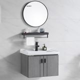  Bộ tủ Lavabo gỗ Polywood phủ Melamine chịu ẩm Eurolife BLV-PM04 Xám nhạt 