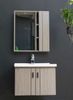  Bộ tủ Lavabo gỗ Polywood phủ Melamine chịu ẩm Eurolife BLV-PM07 Nâu nhạt 