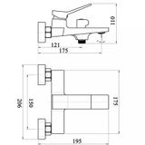  Củ sen nóng lạnh thiết kế vuông khỏe khoắn cho phòng tắm Eurolife EL-PASSION 01 