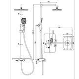  Cây sen nóng lạnh, mặt kính cường lực Eurolife EL-SC916 (Đen) 