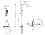  Cây sen tắm nóng lạnh khóa Thermostatic an toàn cho người già và trẻ nhỏ Eurolife EL-SC919 ( Đen) 