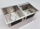  Chậu đúc 2 hố lệch, chất liệu Inox SUS 304 Posco - Korea (Sản xuất tại Việt Nam) Eurolife EL-LS7843 