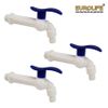  Bộ 3 vòi hồ tay xanh nhựa PP, thân dài, ren 21-27mm Eurolife EL-VHX2127-D (Trắng xanh) (3 cái) 