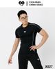 Áo Thun Nam Ngắn Tay Phối Sọc Cổ Tròn Thể Thao Tập Gym Chạy Bộ - X9 Sportswear - X027