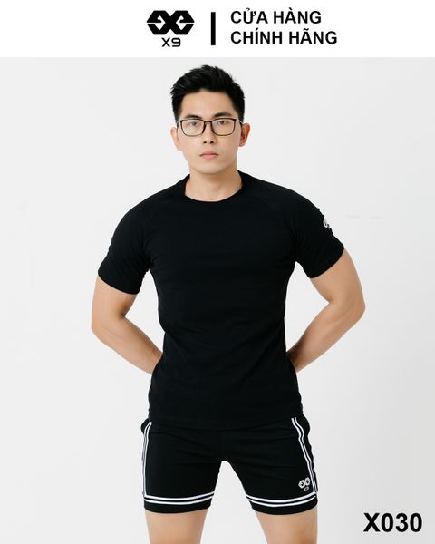 Áo Thun Nam Sọc Gân To Ngắn Tay Cổ Tròn - X9 Sportswear - X030