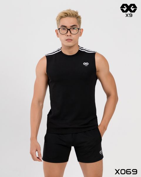 Áo Thun Nam Thể Thao 3 Sọc Vai - X069 - X9 Sportswear