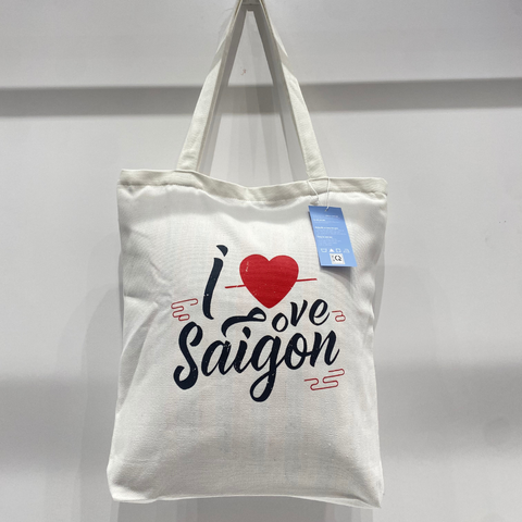 Túi Canvas in chữ I <3 SG 01 