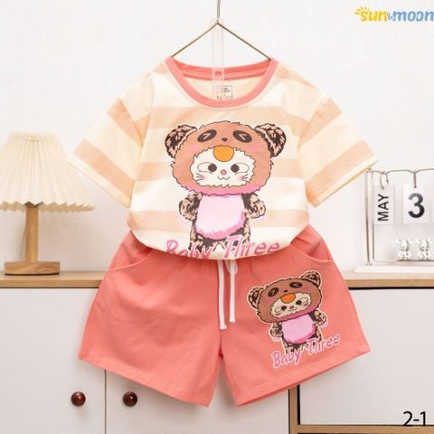  Bộ short thun sọc Baby Three 