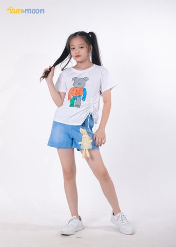  Áo thun rút dây in gấu Sun & Moon 