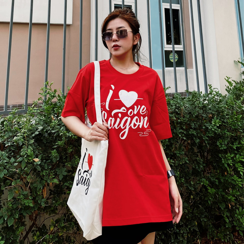  Túi Canvas in chữ I <3 SG 01 