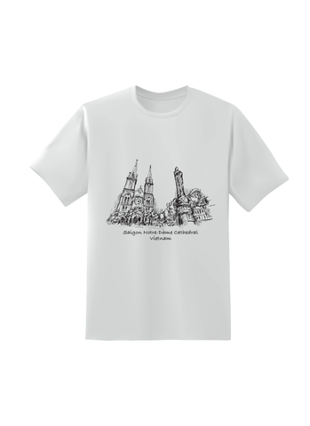  T-shirt Unisex / Áo thun in Nha Tho Duc Ba - SG 01 