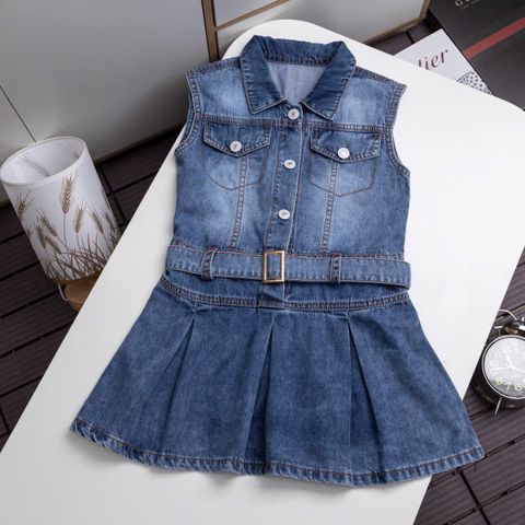  Đầm jean sát nách 