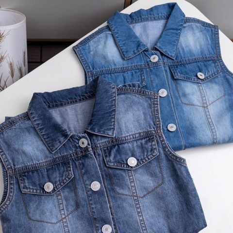  Đầm jean sát nách 