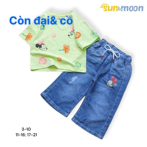  Bộ áo thun MICKEY + quần jean 