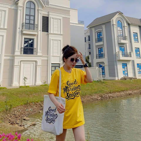  Túi Canvas in chữ Saigon đen 