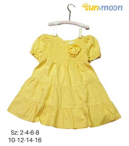  Đầm smock đính bông 3 tầng 