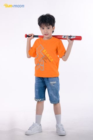  Bộ áo thun bé trai in BLACK + quần Jean Sun & Moon 