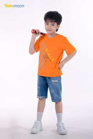  Bộ áo thun bé trai in BLACK + quần Jean Sun & Moon 