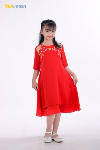  Áo dài tay lỡ Thêu hoa Sun & Moon 