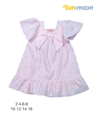  Đầm cổ vuông nơ to Sun & Moon 