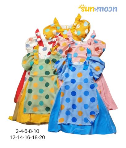  Áo dài bi lưới nơ vai Sun & Moon 