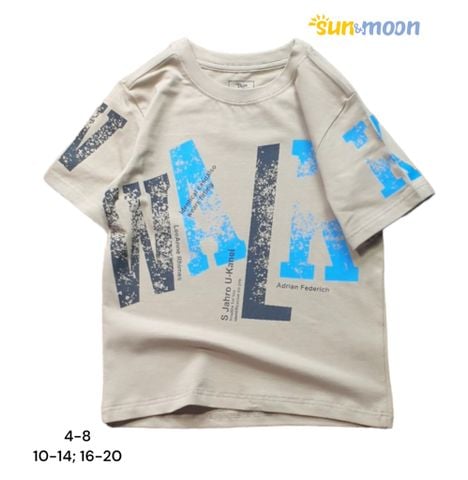  Áo thun tay ngắn bé trai in WALK Sun & Moon 
