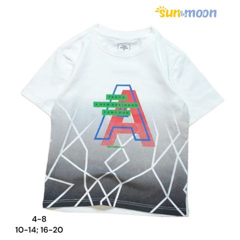  Áo thun bé trai tay ngắn in chữ A Sun&Moon 