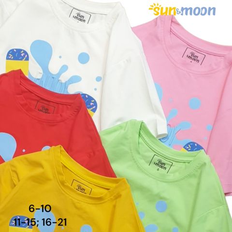  Áo thun bé gái Sun & Moon in que kem 