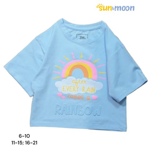  Áo thun bé gái Sun & Moon in Rainbow 