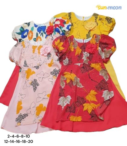  Áo dài smock tay bí Sun & Moon 